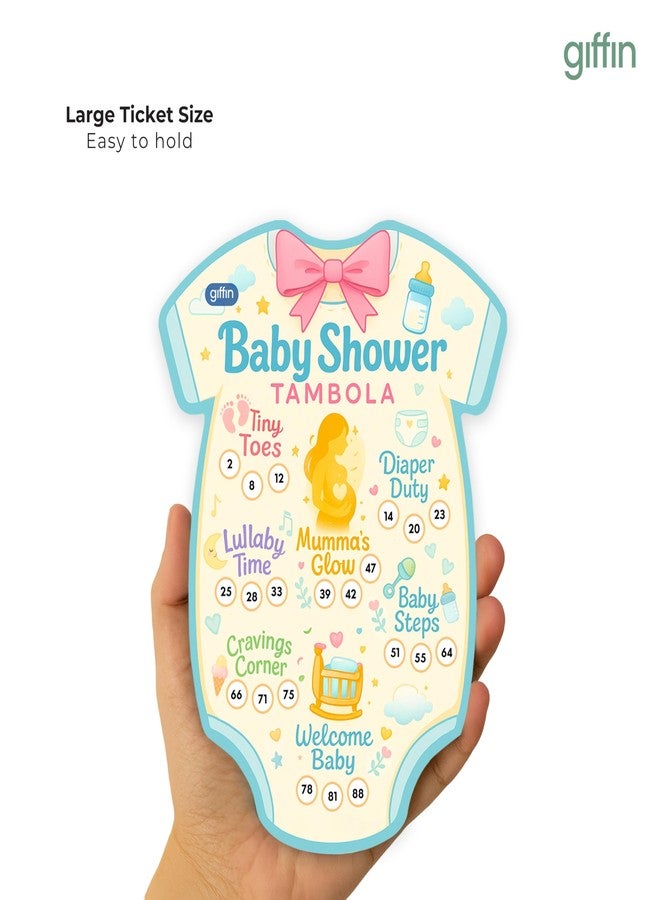 Giffin Baby Shower Tambola Tickets | Baby-Themed Party Tambola Game with Sketch Pens | Fun Housie Tickets for Godh Bharai, Mom-to-Be Celebrations & Family Gatherings (Pack of 36 Tickets) - Image 4